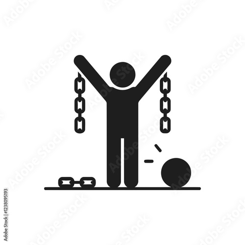 Breaking free chains icon
