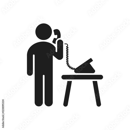 Person with Phone Icon