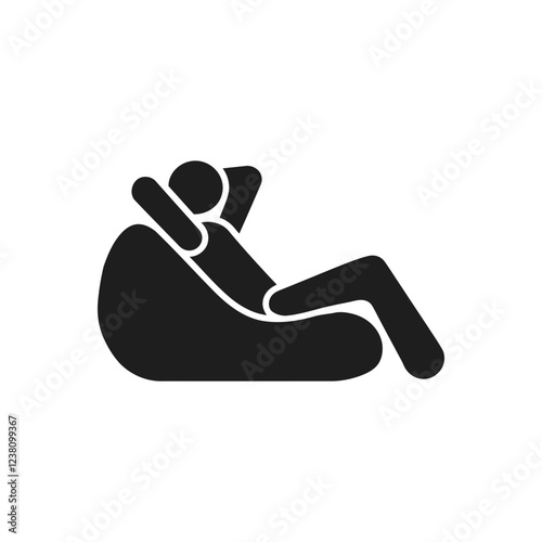 Relaxing on Beanbag Icon