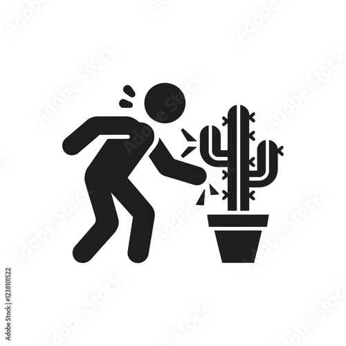 Pain from cactus prick icon
