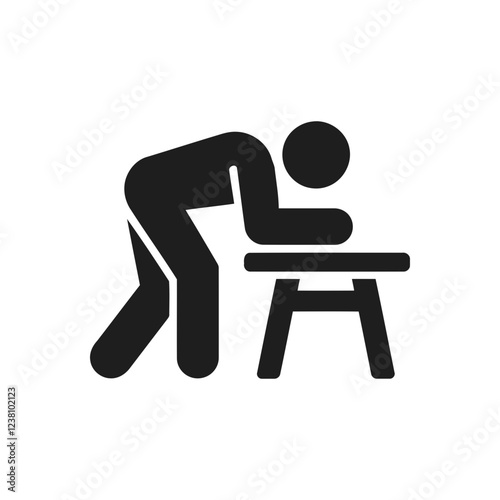 Person bent over icon
