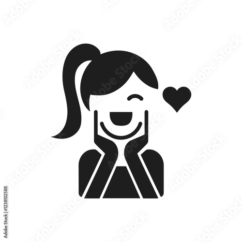 Excited Girl Heart icon