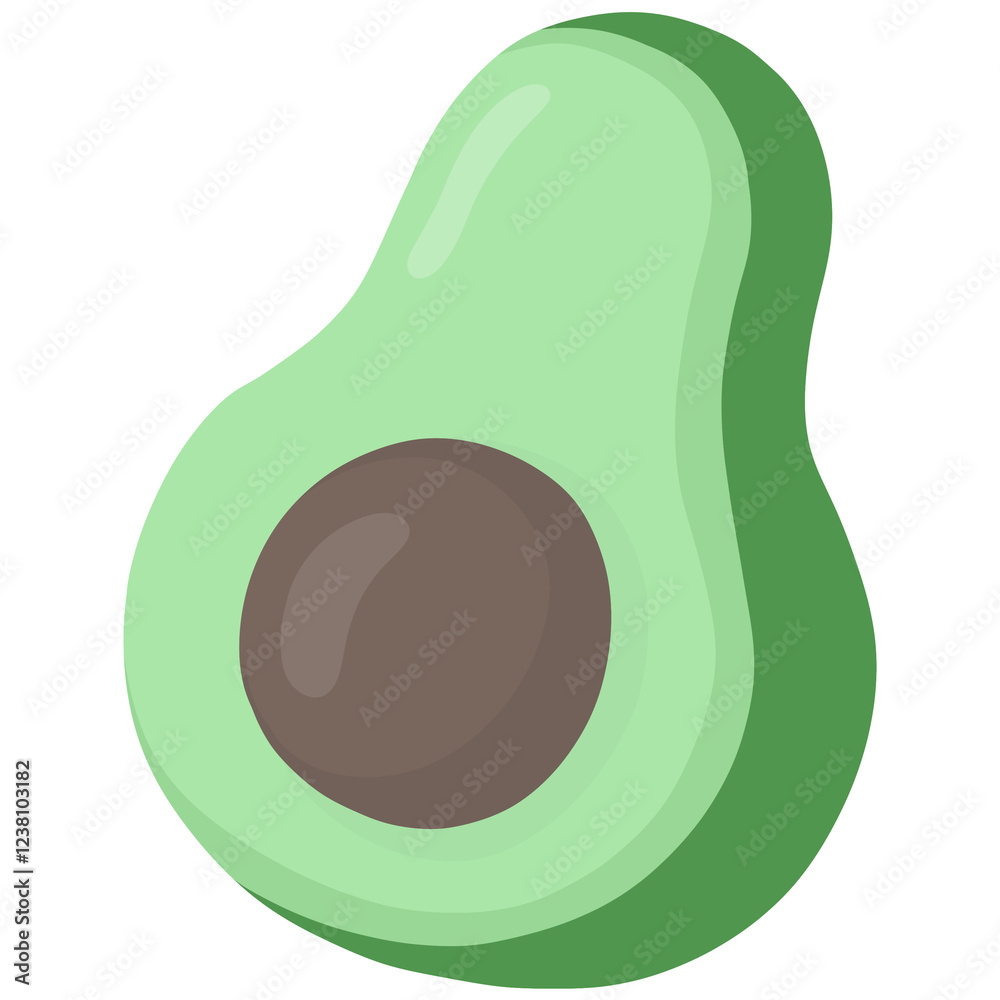 Hand drawn avocado cartoon illustration Hand drawn avocado cartoon illustration