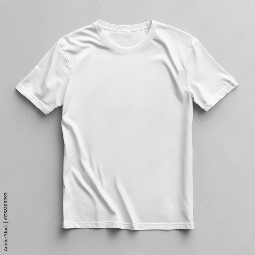 Minimalist t-shirt display on gray background apparel photography simple design studio setup Minimalist t-shirt display on gray background apparel photography simple design studio setup
