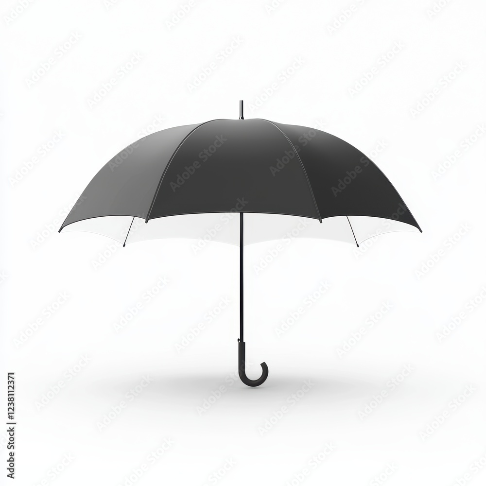 Stylish umbrella mockup with a blank canvas for branding, isolated on a clean white background Stylish umbrella mockup with a blank canvas for branding, isolated on a clean white background