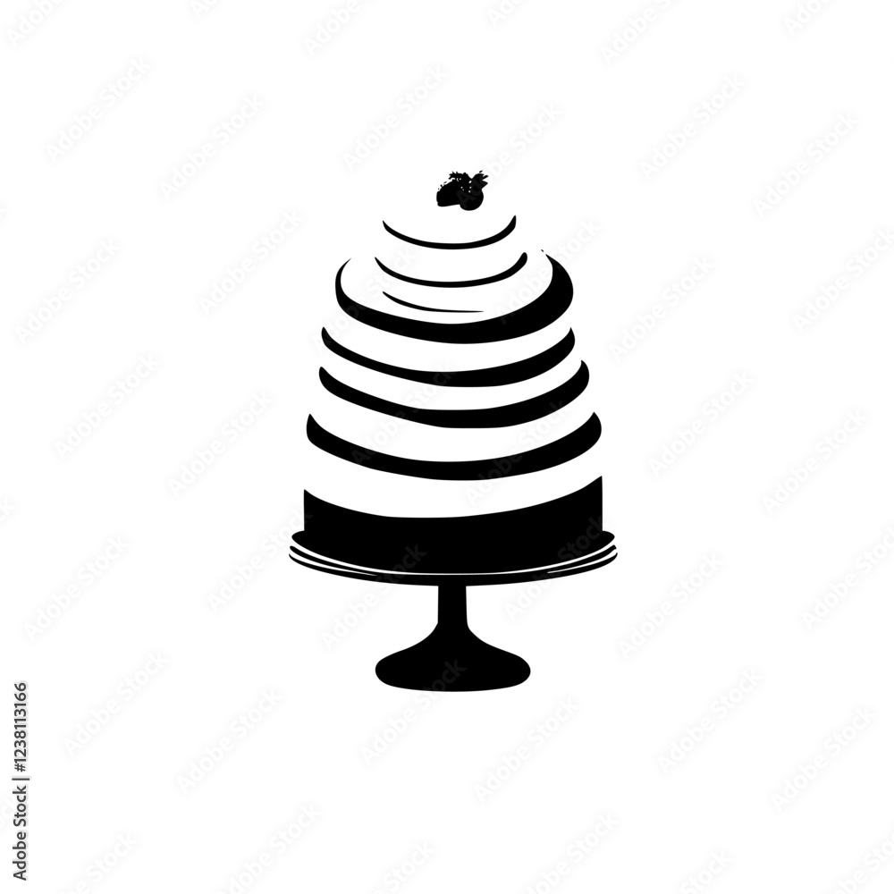 Monochrome Cake Delight: A Striking Black and White Dessert Masterpiece. Perfect for elegant celebrations, this visually stunning cake is a feast for the eyes and the palate.