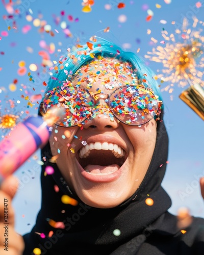 Vibrant Office Fun Colorful Confetti and Playful Props - Enhance Team Spirit and Stress Relief for Modern Workplaces during National Goof Off Day and Spring Fests photo