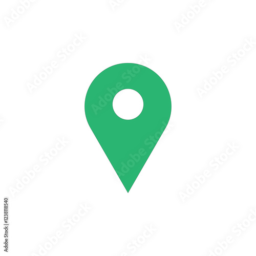 pin pointer location marker icon. vector symbol in green