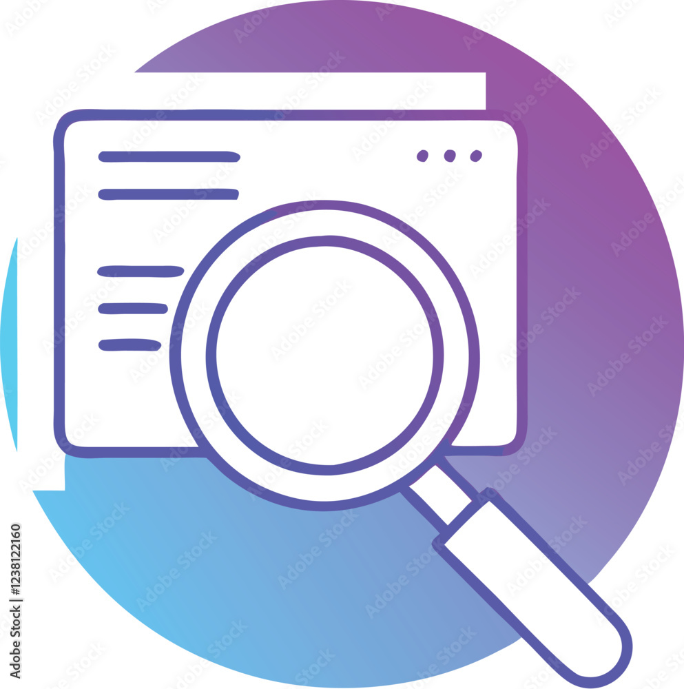 vector magnifying icon with magnifier vector magnifying icon with magnifier