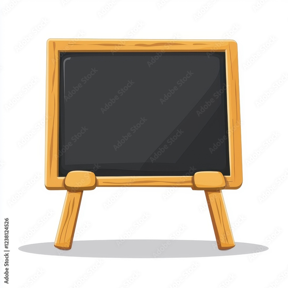 Flat style illustration of a blackboard, isolate on white background Flat style illustration of a blackboard, isolate on white background