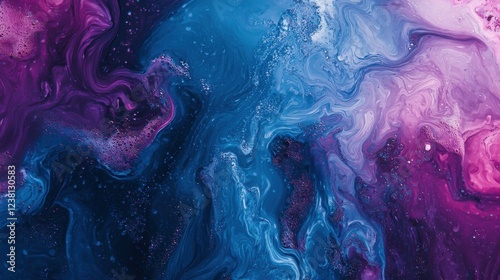 Abstract Colorful Swirling Background with Vibrant Blue and Purple