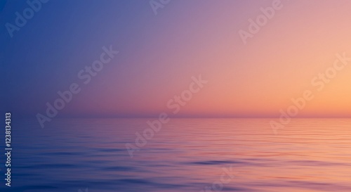 Serene Sunset over Calm Ocean Peaceful Pink and Purple Twilight Seascape