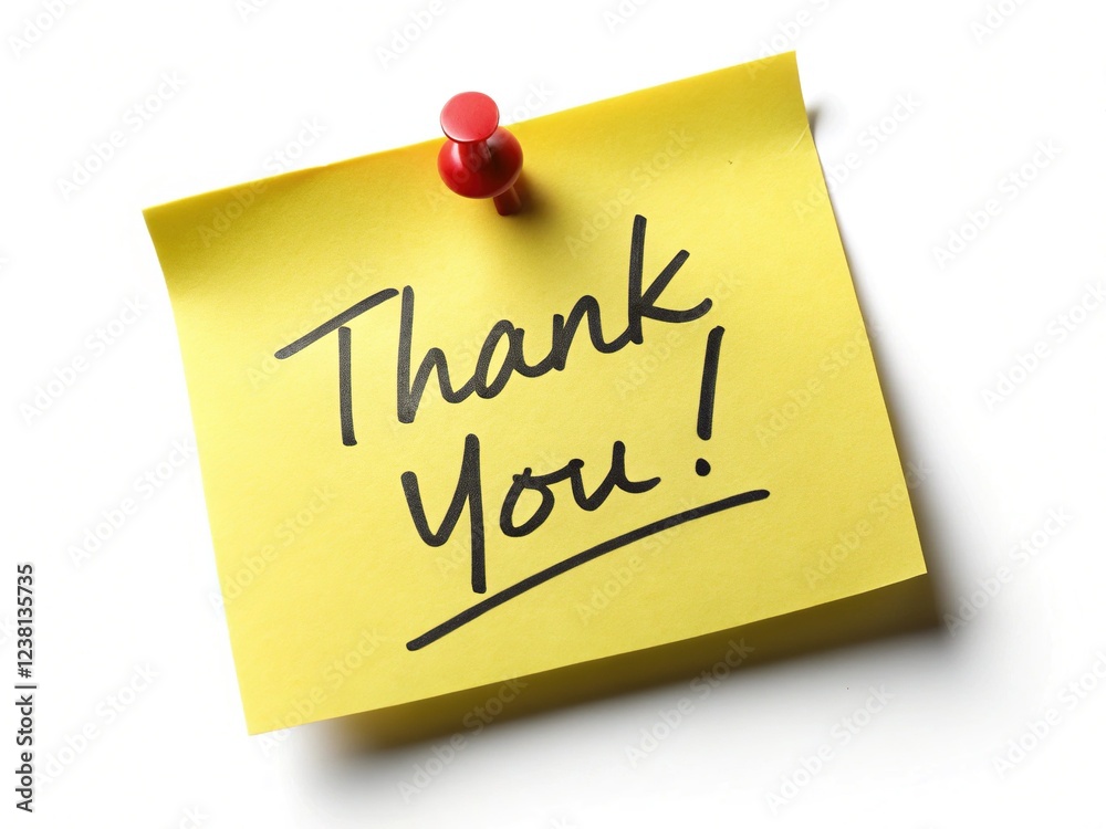 Aerial View of Colorful Thank You Sticky Notes Arranged on a Desk Aerial View of Colorful Thank You Sticky Notes Arranged on a Desk
