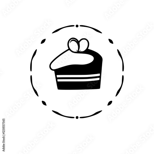 Cake Shop Logo Design: Delicious Cake Icon, Bakery Branding, Sweet Treat Symbol