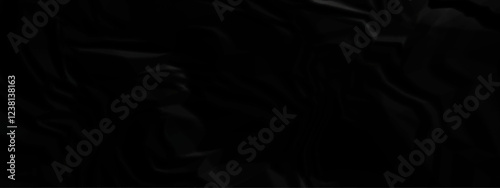 Black crumpled paper texture. Black wrinkled paper texture. Black paper texture. Black crumpled and top view textures can be used for background of text or any contents.