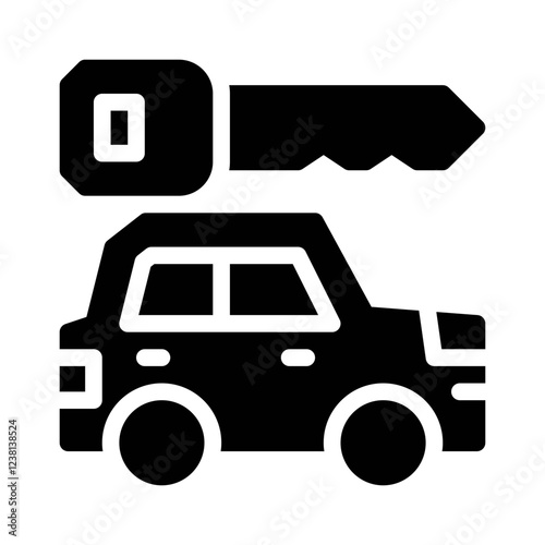 car key glyph icon