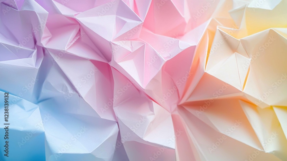 Colorful Crumpled Paper Background in Pastel Shades of Pink and Blue Colorful Crumpled Paper Background in Pastel Shades of Pink and Blue