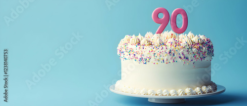 Happy Birthday 90th on the cake photo