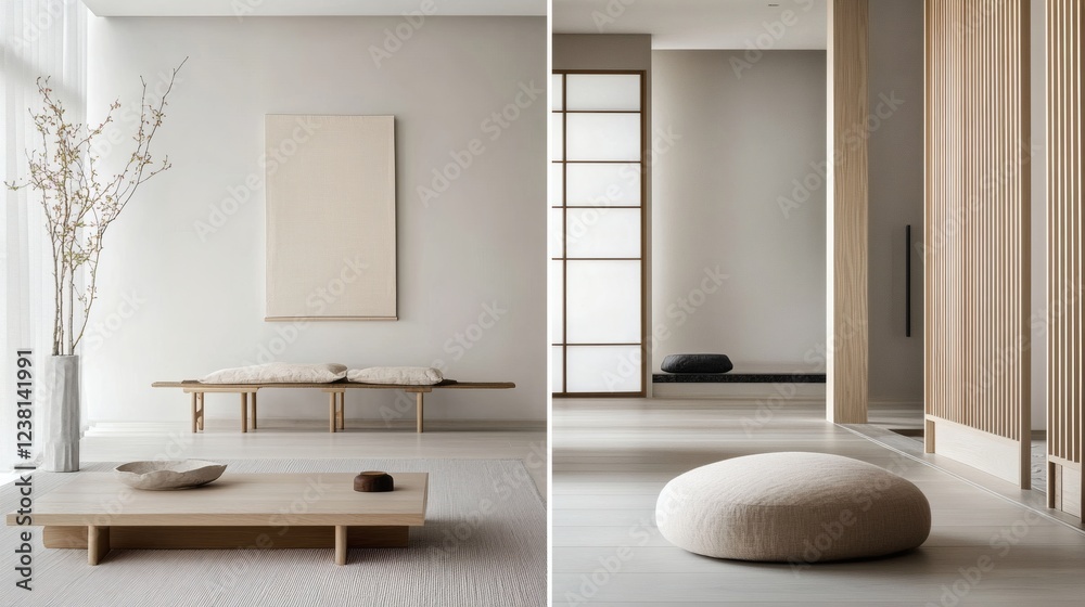 Minimalist Japanese-Inspired Interior Design Tranquil Zen Living Space