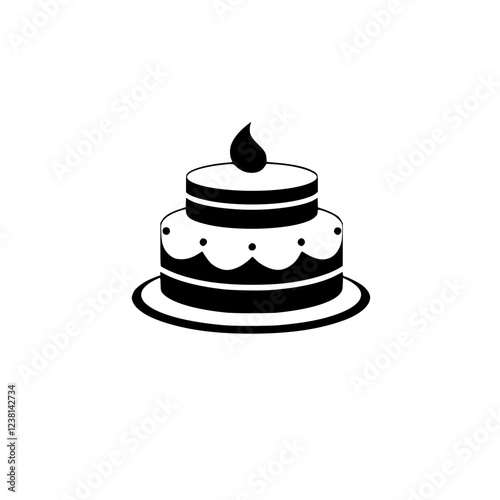 Scrumptious Two-Layered Cake: A Delightful Dessert for Any Celebration. Perfect for birthdays, parties, or any special occasion.