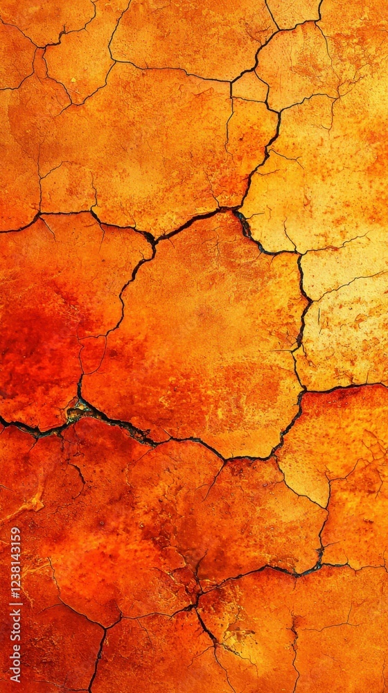 Vibrant Orange and Yellow Cracked Texture Background for Design Projects Vibrant Orange and Yellow Cracked Texture Background for Design Projects