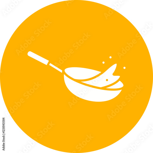 Fry icon single vector illustration