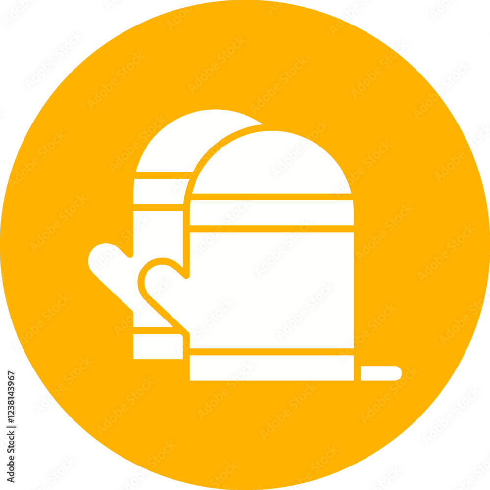 Oven Mitts icon single vector illustration Oven Mitts icon single vector illustration