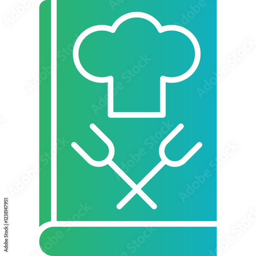 Cookbook icon single vector illustration