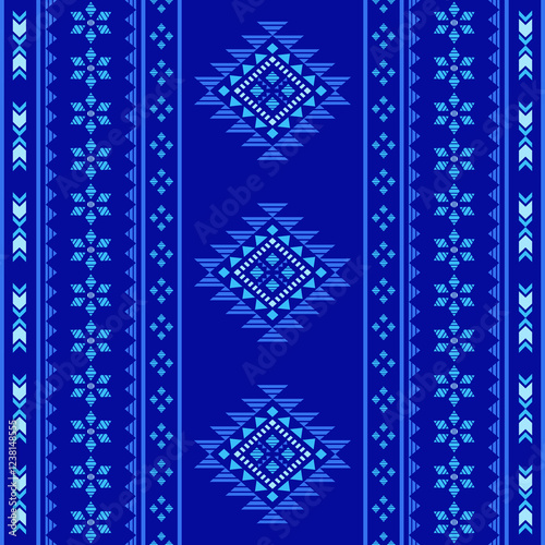 Southwest Aztec geometric Native American Mexican Navajo tribal ethnic boho indian texture ornament seamless pattern fabric colorful design vector for woven textile printing blanket rug carpet fashion