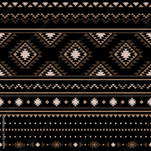 Southwest Aztec geometric Native American Mexican Navajo tribal ethnic boho indian texture ornament seamless pattern fabric colorful design vector for woven textile printing blanket rug carpet fashion