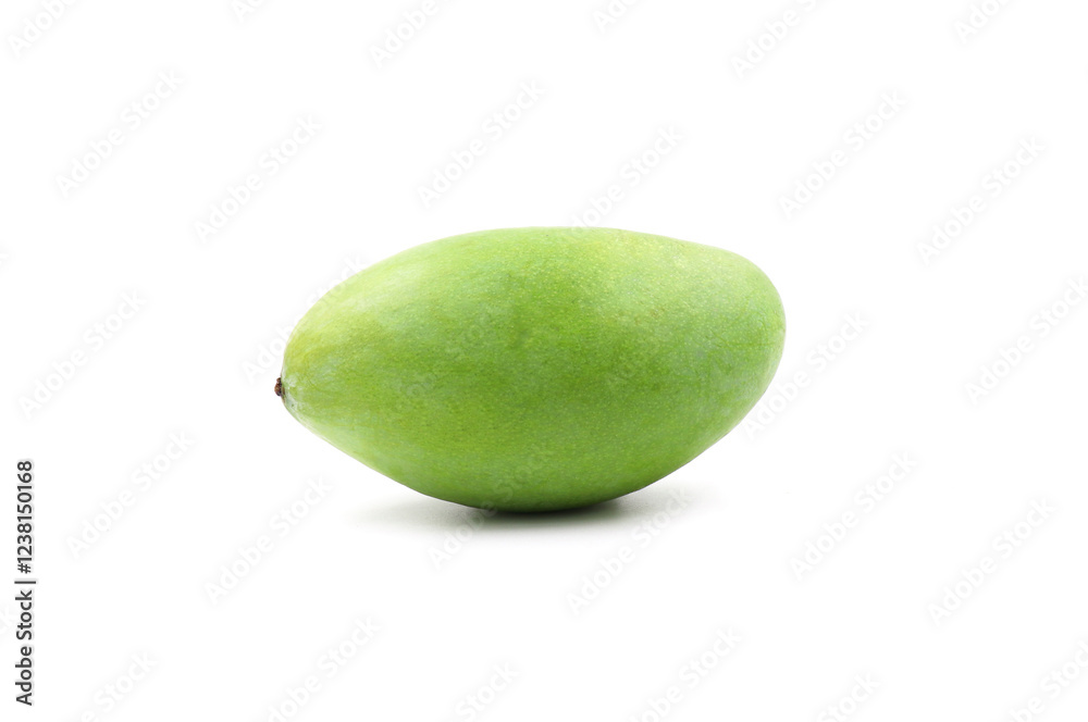 fresh green mango fruit isolated on white background.Fruits of Thailand. fresh green mango fruit isolated on white background.Fruits of Thailand.
