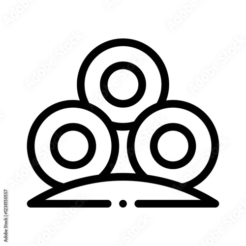 hay bale line icon