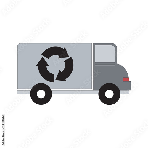 vector icon delivery truck vector recycling