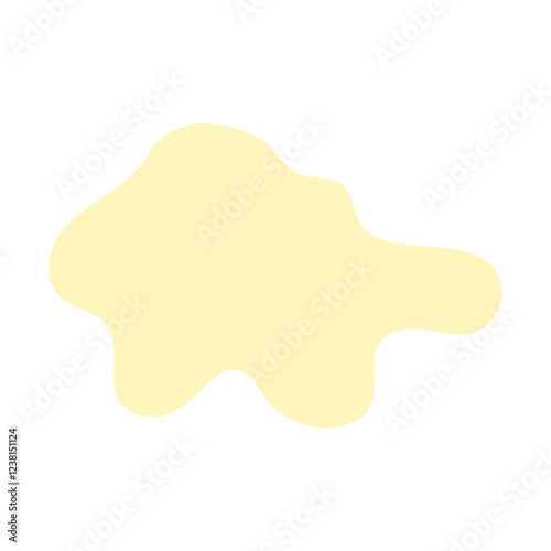 abstract blobs pastel yellow for background