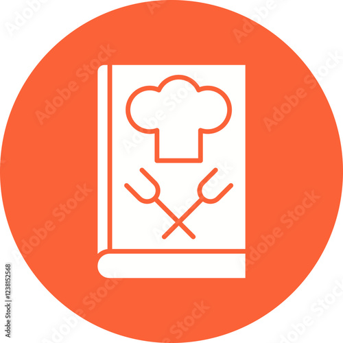 Cookbook icon single vector illustration