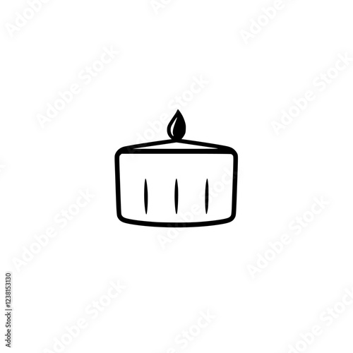 Illuminating Ambiance: A serene candle design, perfect for relaxation and creating a peaceful atmosphere in your home.  Find inner peace with this simple yet elegant image.