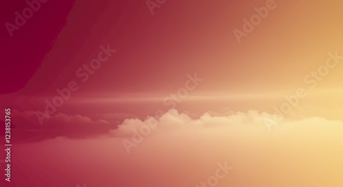 Serene Sunset Sky Warm Hues Soft Clouds Peaceful Panorama
