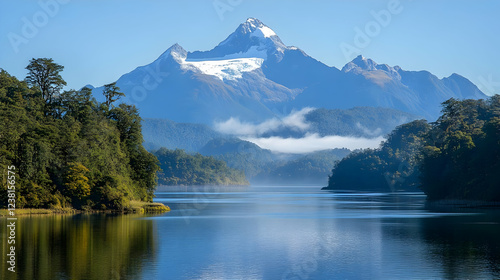 Wallpaper Mural Majestic Snow-Capped Peaks Reflecting on Serene Lake in New Zealand Torontodigital.ca