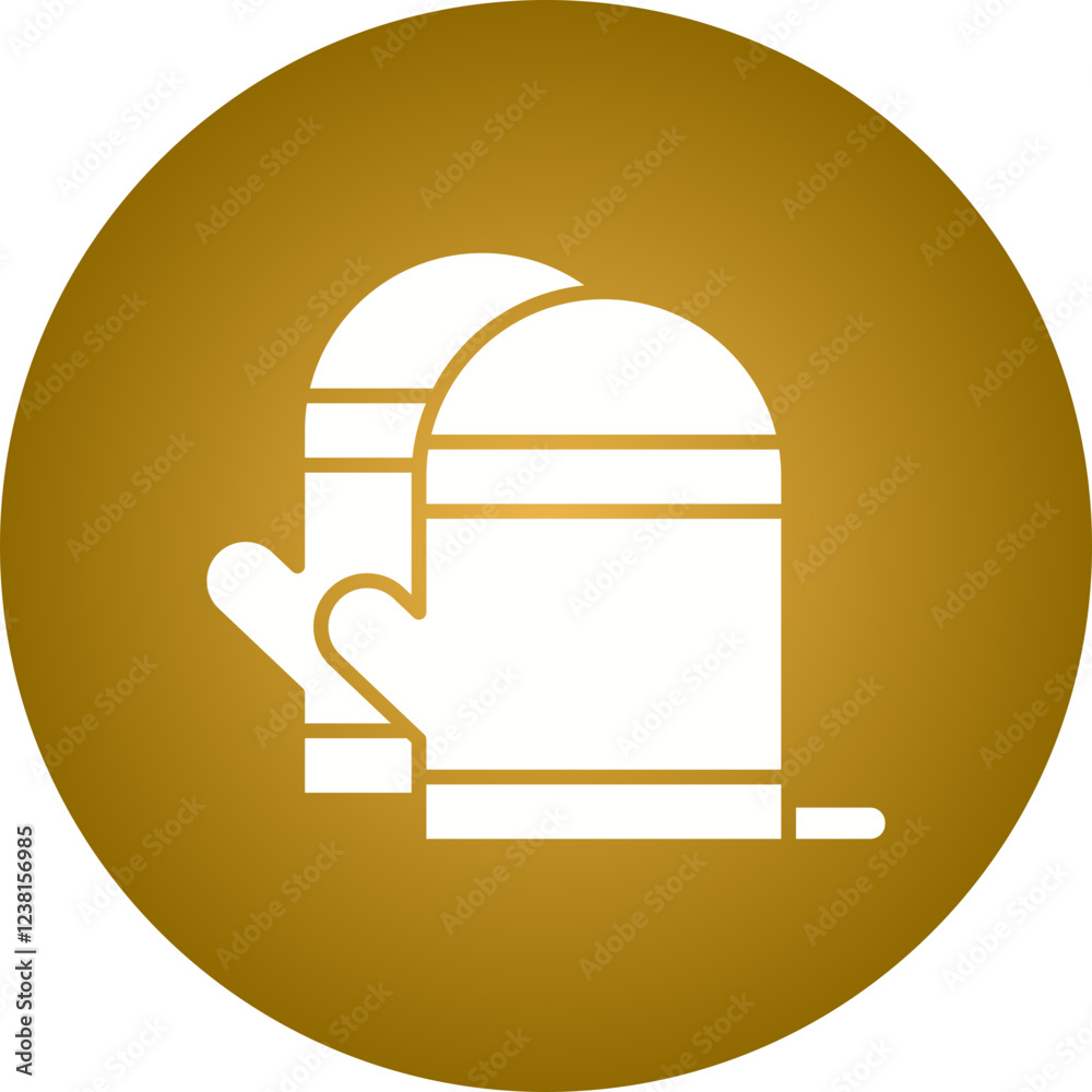Oven Mitts icon single vector illustration Oven Mitts icon single vector illustration