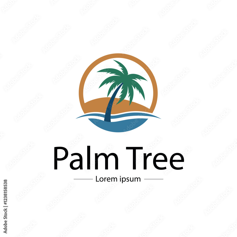 Obraz premium Palm tree logo
