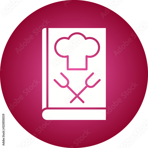 Cookbook icon single vector illustration