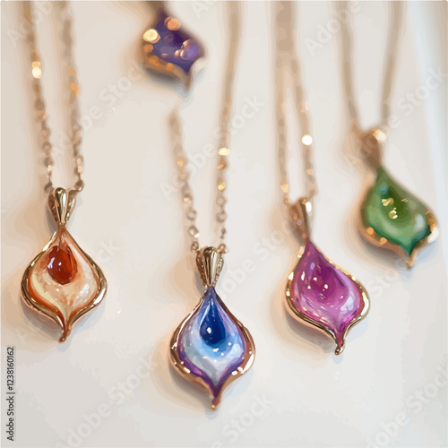 Murano glass necklaces showcase exquisite Italian craftsmanship.
