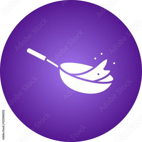 Fry icon single vector illustration