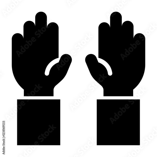 Protest Glyph Icon Design