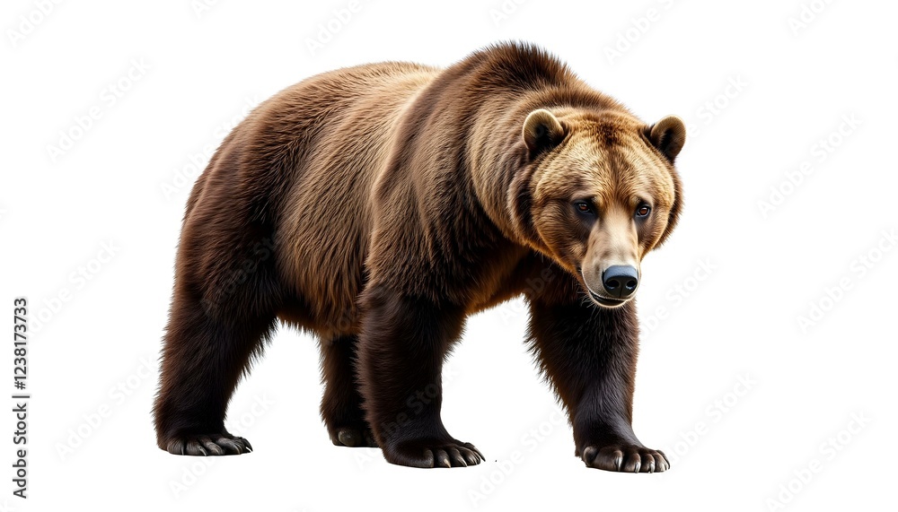 Fototapeta premium Majestic Brown Bear: A Powerful Wildlife Portrait