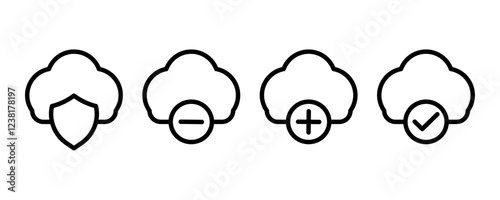 Perfect for representing cloud storage, syncing, security, and backup solutions. Clean, modern. digital projects. vector illustration concept