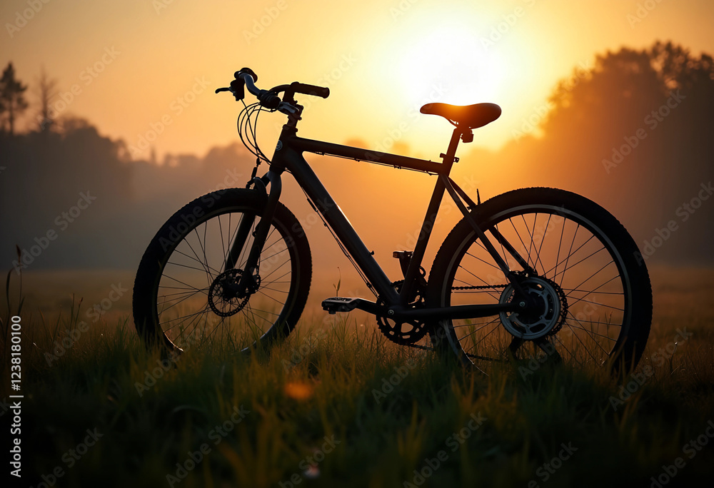 bicycle on sunset bicycle on sunset
