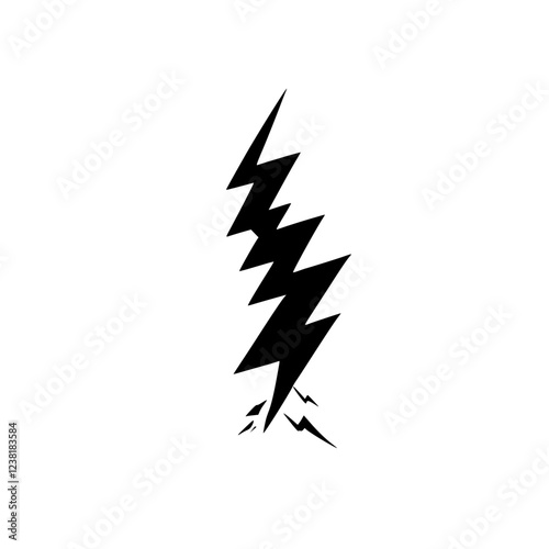 Abstract Lightning Bolt: A Powerful Graphic Design of Nature's Electricity