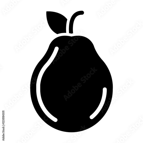 Guava Glyph Icon Design