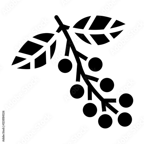 Hackberry Glyph Icon Design